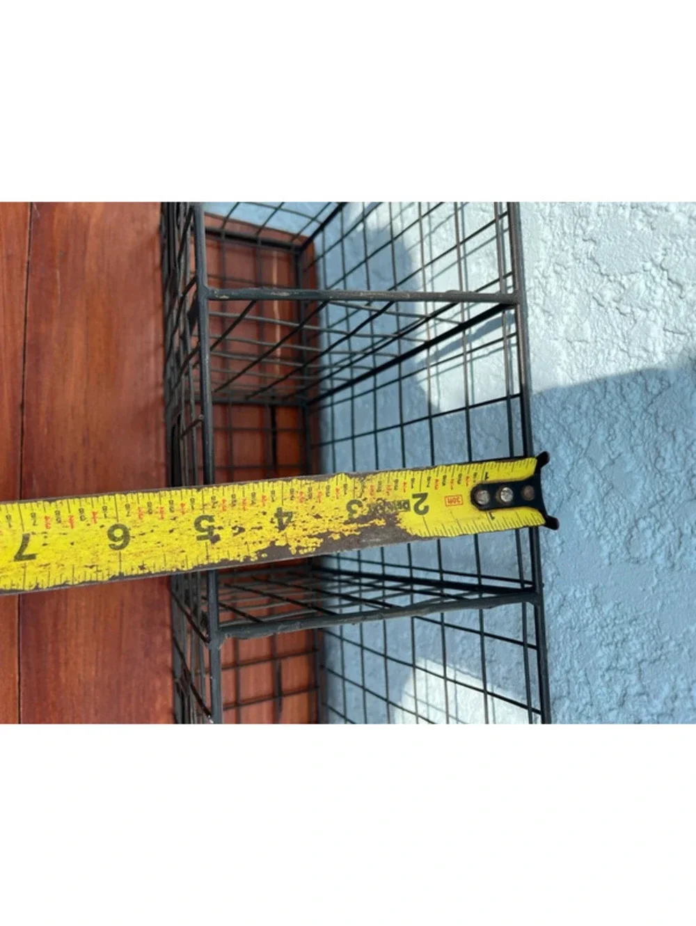 3 slot black metal wire-mesh compartments and labeled slots desk organizer